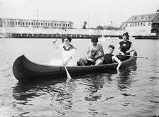 In the good old summertime. [canoe], between c1910 and c1915. Creator: Bain News Service.
