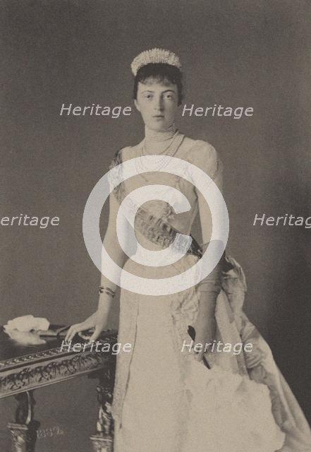 Portrait of Grand Duchess Anastasia Mikhailovna of Russia (1860-1922), 1889. Creator: Anonymous.