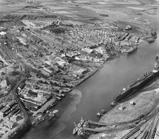 Blyth Harbour and town, Northumberland, 1948. Artist: Aerofilms.