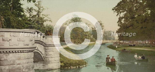 Grand Canal, Belle Isle Park, Detroit, ca 1900. Creator: Unknown.