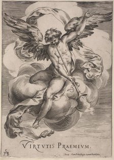 An Allegorical Figure: Virtutis Praemium, 1628. Creator: Cherubino Alberti.