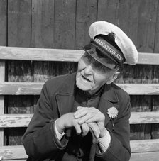 A portrait of an elderly man in Salvation Army uniform, Cornwall, c1946-c1959. Artist: John Gay