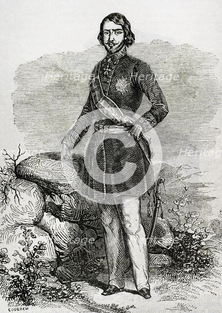 Carlos Luis of Bourbon and Braganza, (1818-1861), Count of Montemolin, 1853.   Creators: Eusebio Zarza, Coderch.
