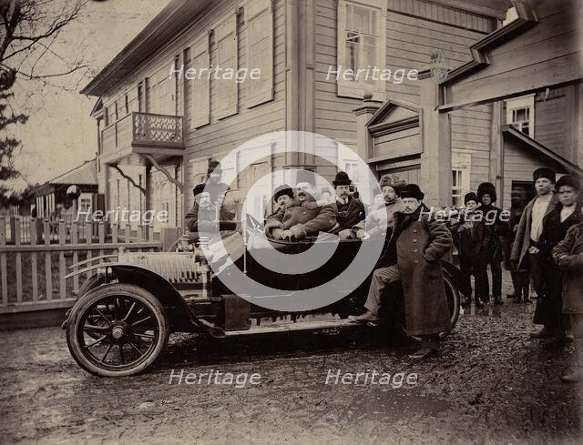 A car at the office of the Znamensky glass factory, 1880-1917. Creator: IA Driakhlov.