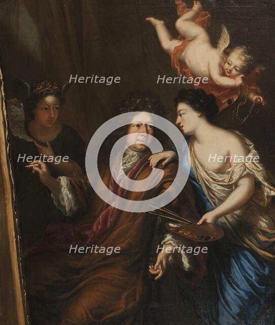 Self portrait with Allegories, 1691. Creator: David Klocker Ehrenstrahl.
