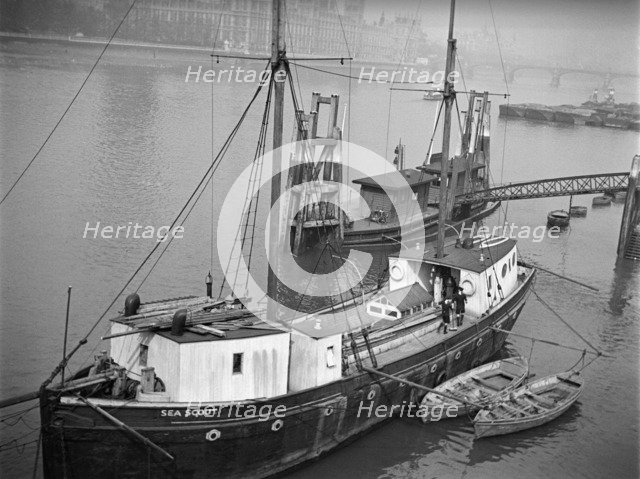 The 'Sea Scout', Lambeth Pier, London, c1945-1965. Artist: SW Rawlings