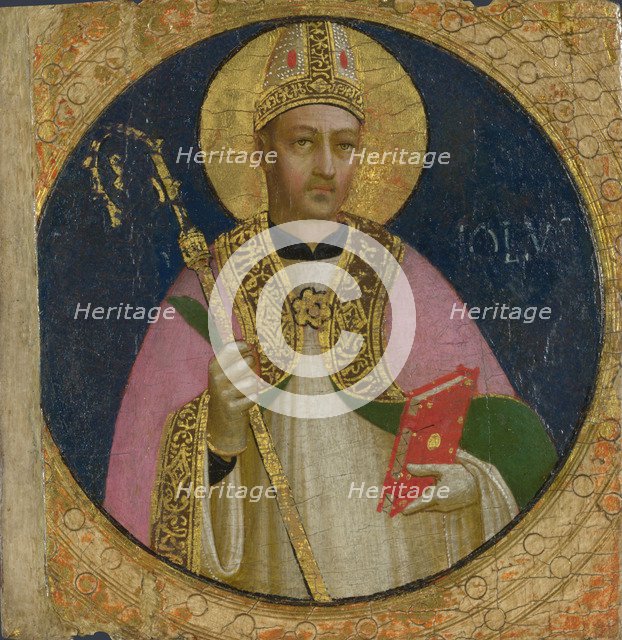 Saint Romulus (Panel from Fiesole San Domenico Altarpiece), c. 1423-1424. Artist: Angelico, Fra Giovanni, da Fiesole (ca. 1400-1455)