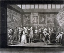 Royal Academy of Arts exhibition in a house on Pall Mall, Westminster, London, 1771 (1772). Artist: Richard Earlom