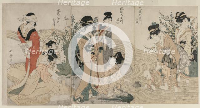 Musashi, Omi, Yamashiro, and Settsu Provinces ..., c. 1804. Creator: Kitagawa Utamaro (Japanese, 1753?-1806).