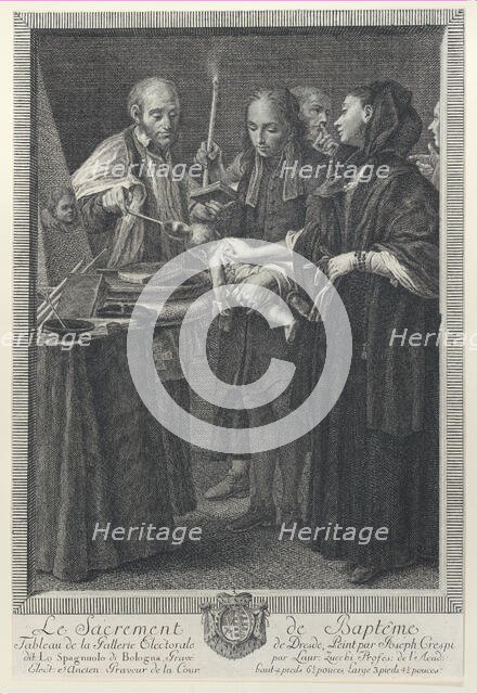 Baptism, from "The Seven Sacraments", ca. 1765. Creator: Lorenzo Zucchi.