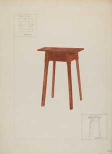 Table, probably 1937. Creator: George Fairbanks.