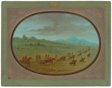 Halsey's Bluff - Sioux Indians on the March, 1861/1869. Creator: George Catlin.