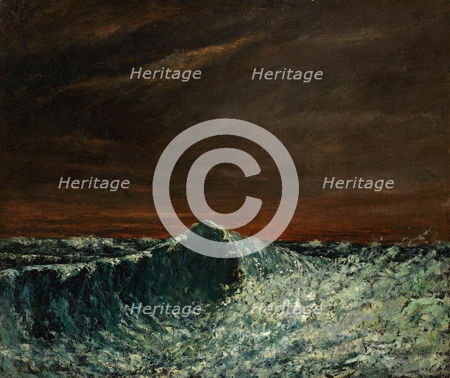 The Wave, 1872-1873. Creator: Courbet, Gustave (1819-1877).