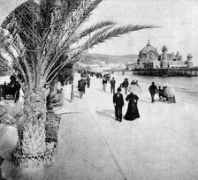The 'Promenade des Anglais', Nice, France, late 19th century. Artist: Unknown