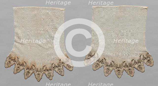 Embroidered Sleeves, 19th century. Creator: Unknown.