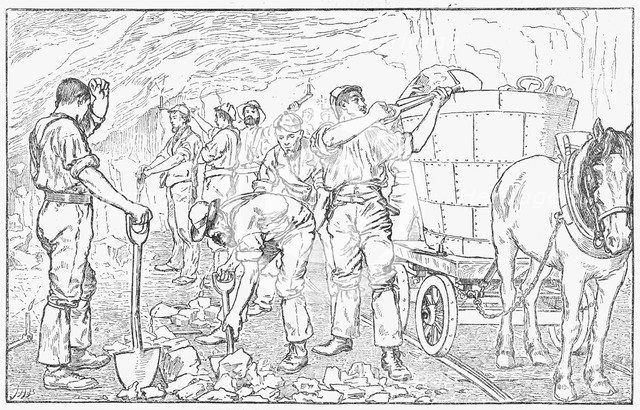 Inside a Cheshire salt mine, 1889. Artist: Unknown