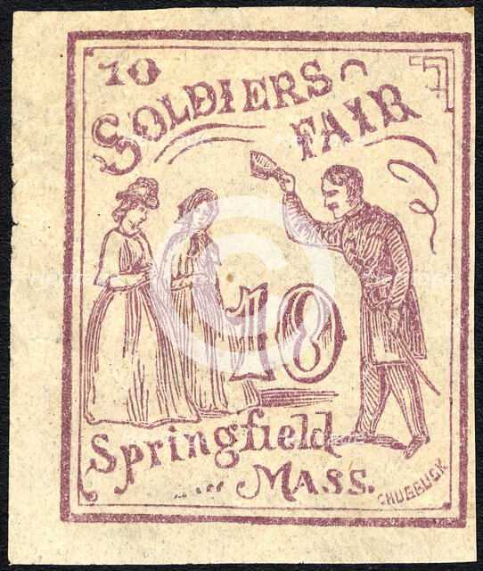 10c Springfield Soldiers' Fair single, 1864. Creator: Unknown.