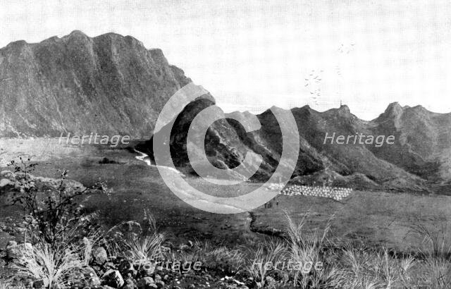 The War in Waziristan: Camp Wano attacked by Mahsud Waziris, November 3, 1894, (1895). Creator: George Meisenbach.