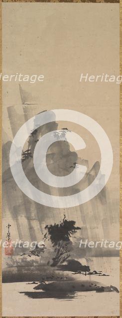 Mountain and River in Storm, first half of 17th century. Creator: Hirowatari Setsuzan (Japanese, ?-1674).