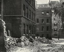 'The Site of the Gateway from Fetter Lane and the Derelict Houses Awaiting Demolition', 1934. Creator: Unknown.