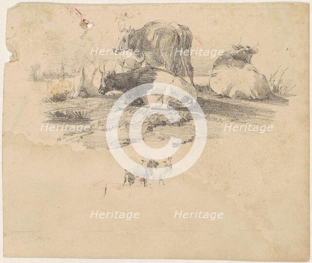Herd of Cattle, 19th century. Creator: Unknown.