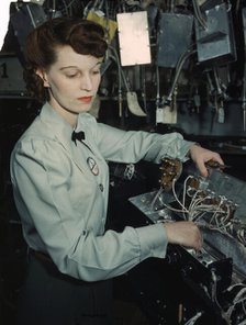 Electronics technician, Goodyear Aircraft Corp., Akron, Ohio, 1941. Creator: Alfred T Palmer.