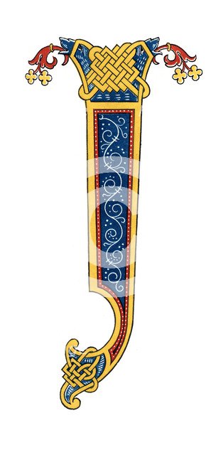 Initial letter 'I', 10th century, (1843).Artist: Henry Shaw