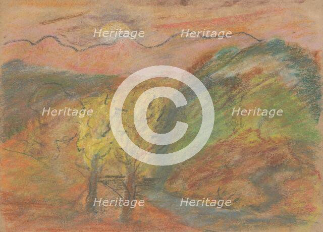 Hillside landscape, 1935-1944. Creator: Arnold Peter Weisz-Kubincan.