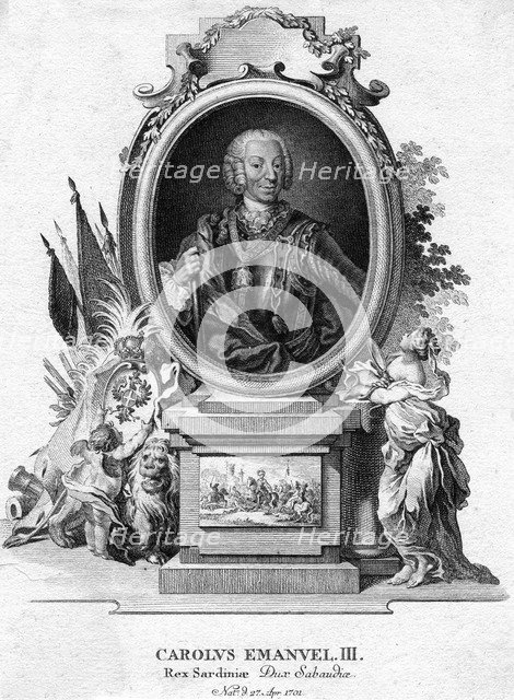 Charles Emmanuel III of Sardinia, Duke of Savoy and King of Sardinia, (1701-1773). Artist: Unknown