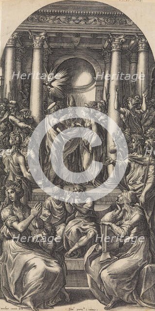 Marriage of the Virgin, ca. 1525-26. Creator: Giovanni Jacopo Caraglio.