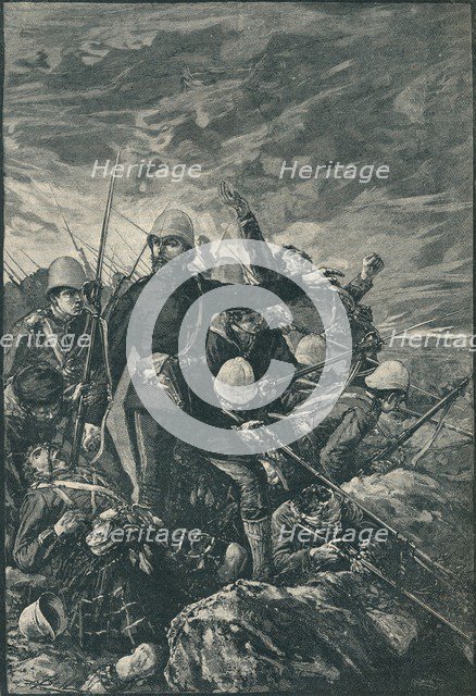 'Sir George Colley at Majuba Hill', 1906. Artist: Unknown.