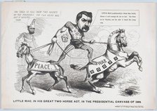 Little Mac, in His Great Two Horse Act, in the Presendential Canvass of 1864, 1864., Creator: John L Magee.