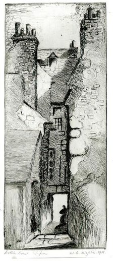 Collier Court, Shiprow, 1918. Creator: William Lionel Wyllie.