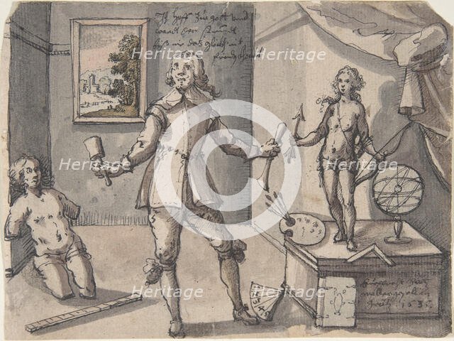 The Artist in His Studio, 1636. Creator: Ruprecht Bartz.