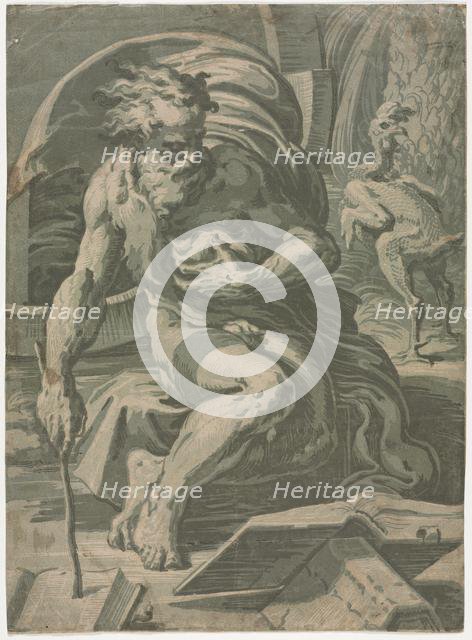 Diogenes, c. 1524-1527. Creator: Ugo da Carpi (Italian, c. 1479-c. 1532).