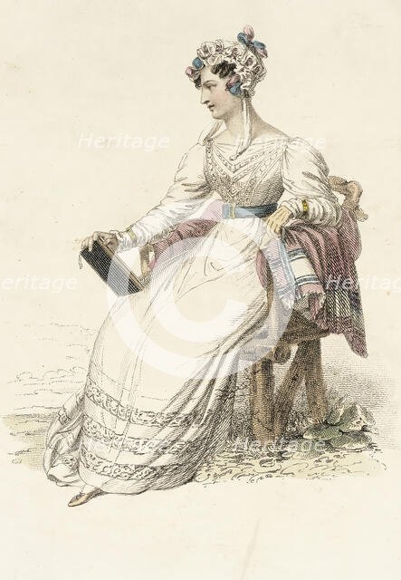 Fashion Plate (Trage de Casa), 1825. Creator: Unknown.