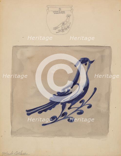 Crock, c. 1936. Creator: Yolande Delasser.