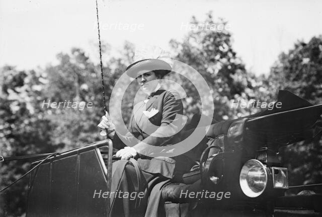 Mrs. J.S. Walsh, Plainfield [in buggy], between c1910 and c1915. Creator: Bain News Service.