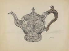Silver Teapot, c. 1936. Creator: Fletcher Hanks.