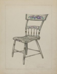 Pa. German Chair, c. 1940. Creator: Rosa Burger.