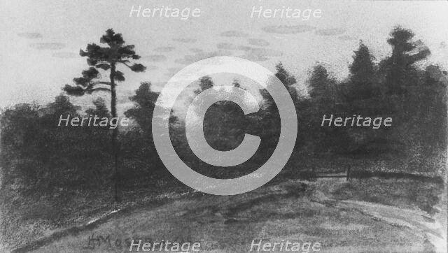 Landscape (from McGuire Scrapbook), 1908. Creator: James Henry Moser.