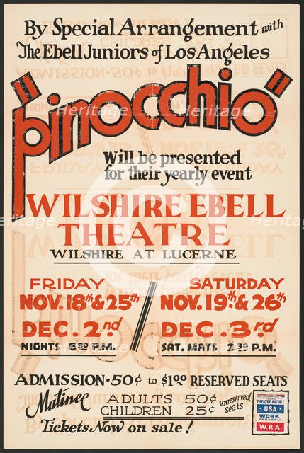 Pinocchio, [193-]. Creator: Unknown.