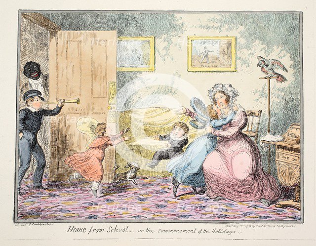 Home from School or the Commencement of the Holidays, 1835.