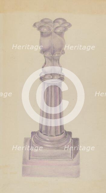 Candlestick, 1935/1942. Creator: Unknown.