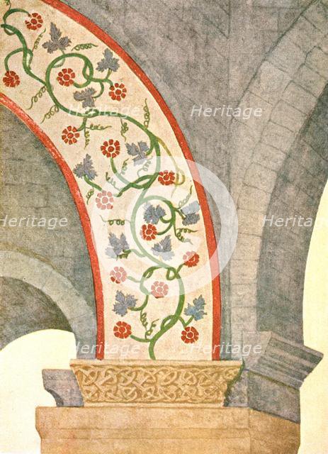 Decoration in St John the Baptist church, Grandson, Vaud, Switzerland, (1928).  Creator: Unknown.