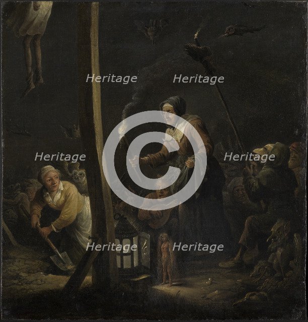 Witches under the gallows.