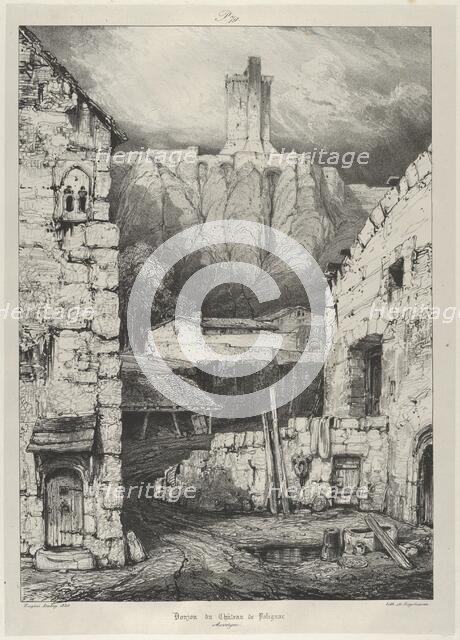 Donjon du Château de Polignac, 1830. Creator: Godefroy Engelmann.