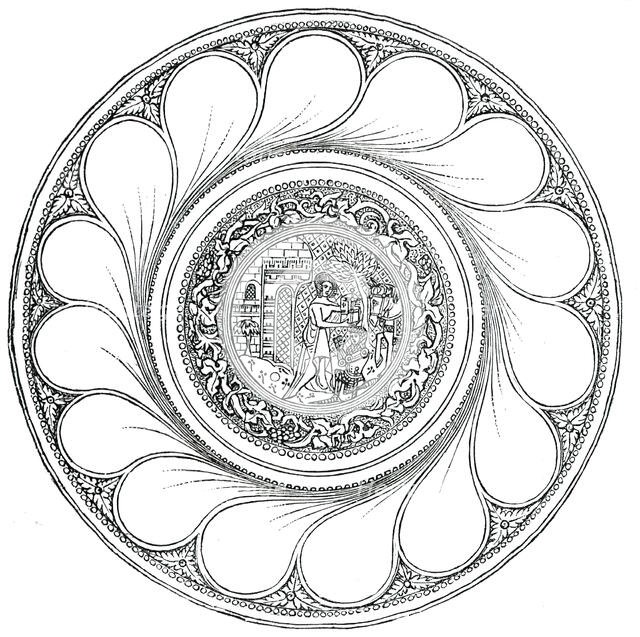 Ancient Silver Alms-Dish, 1850. Creator: Unknown.