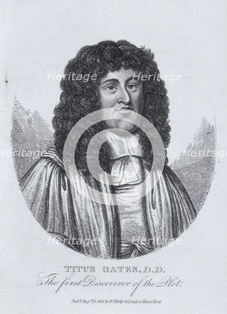 Titus Oates, D.D., The first Discoverer of the Plot, 1813. Creator: Unknown.