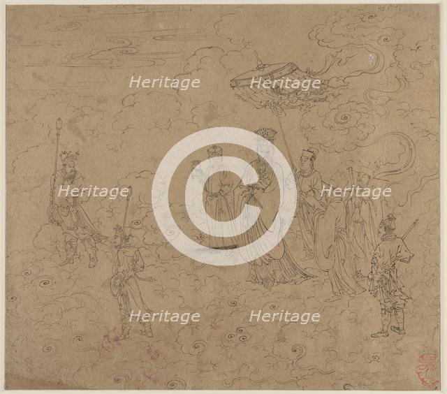 Album of Daoist and Buddhist Themes: Procession of Daoist Deities: Leaf 8, 1200s. Creator: Unknown.